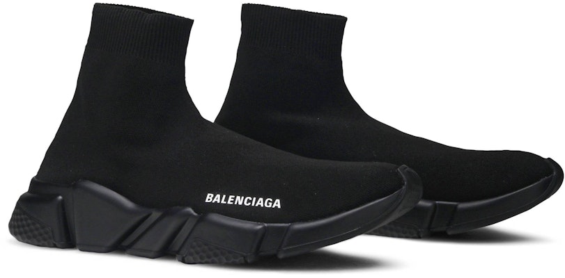 Women Balenciaga Speed Trainer High Black 2019 525717 W05G0