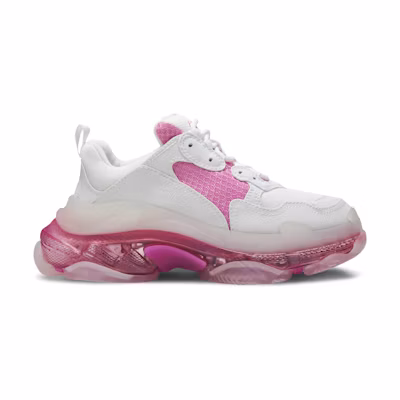 (W) Balenciaga Triple S Clear Sole Trainer 'White Pink'