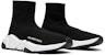(W) Balenciaga Speed Trainer Mid 'Hitam Putih Hitam' 477289 W05G0 1000