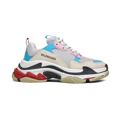 (W) Balenciaga Triple S 'White Blue Pink' 2019
