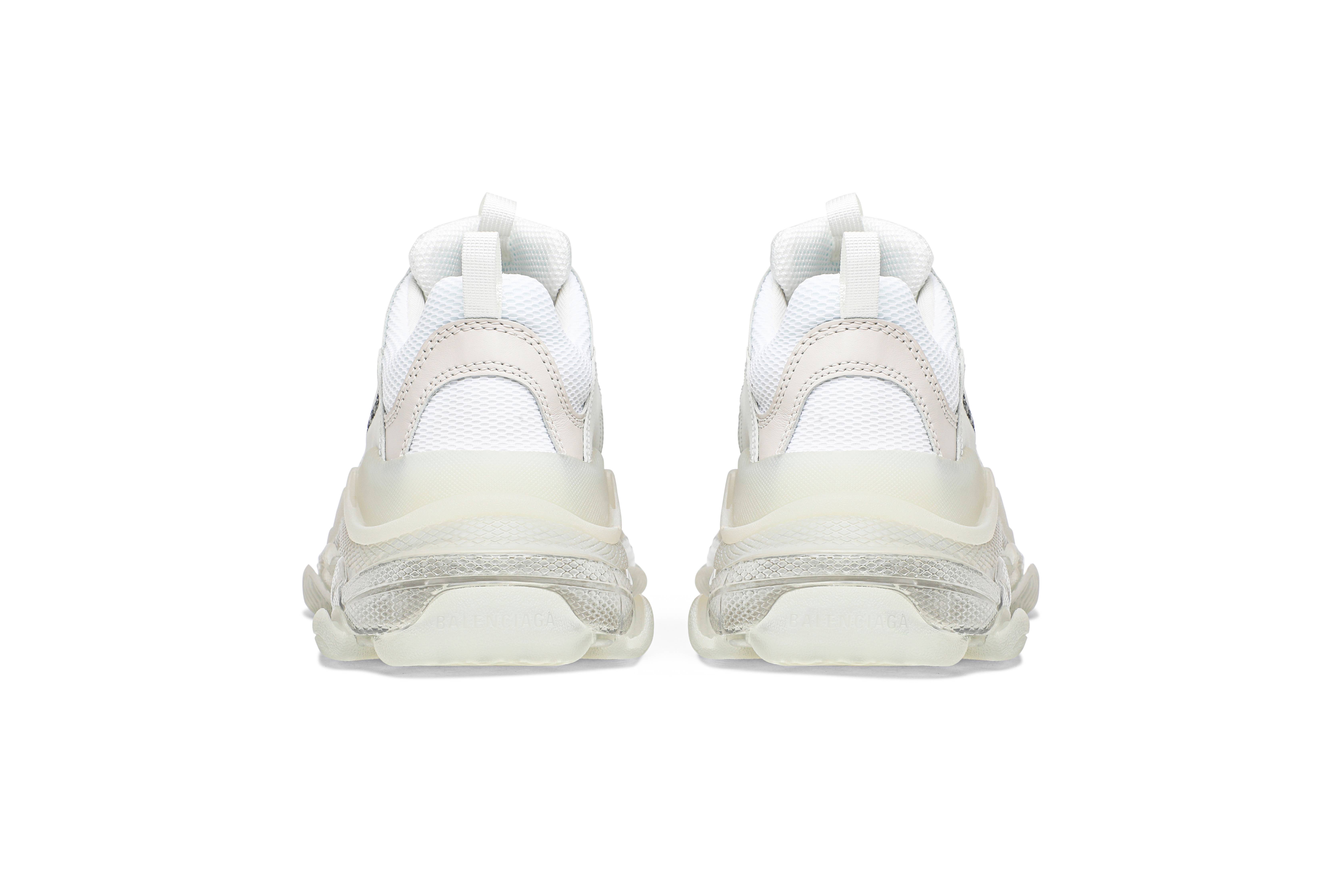 Details for (W) Balenciaga Triple S 'Blanco Suela Transparente' 544351 W09E1 9000