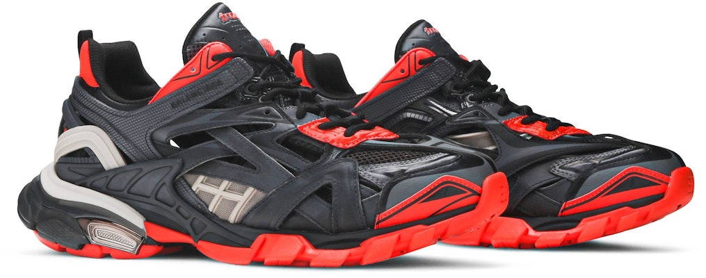 Balenciaga Track 2 Sneaker in Black & Grey & Red