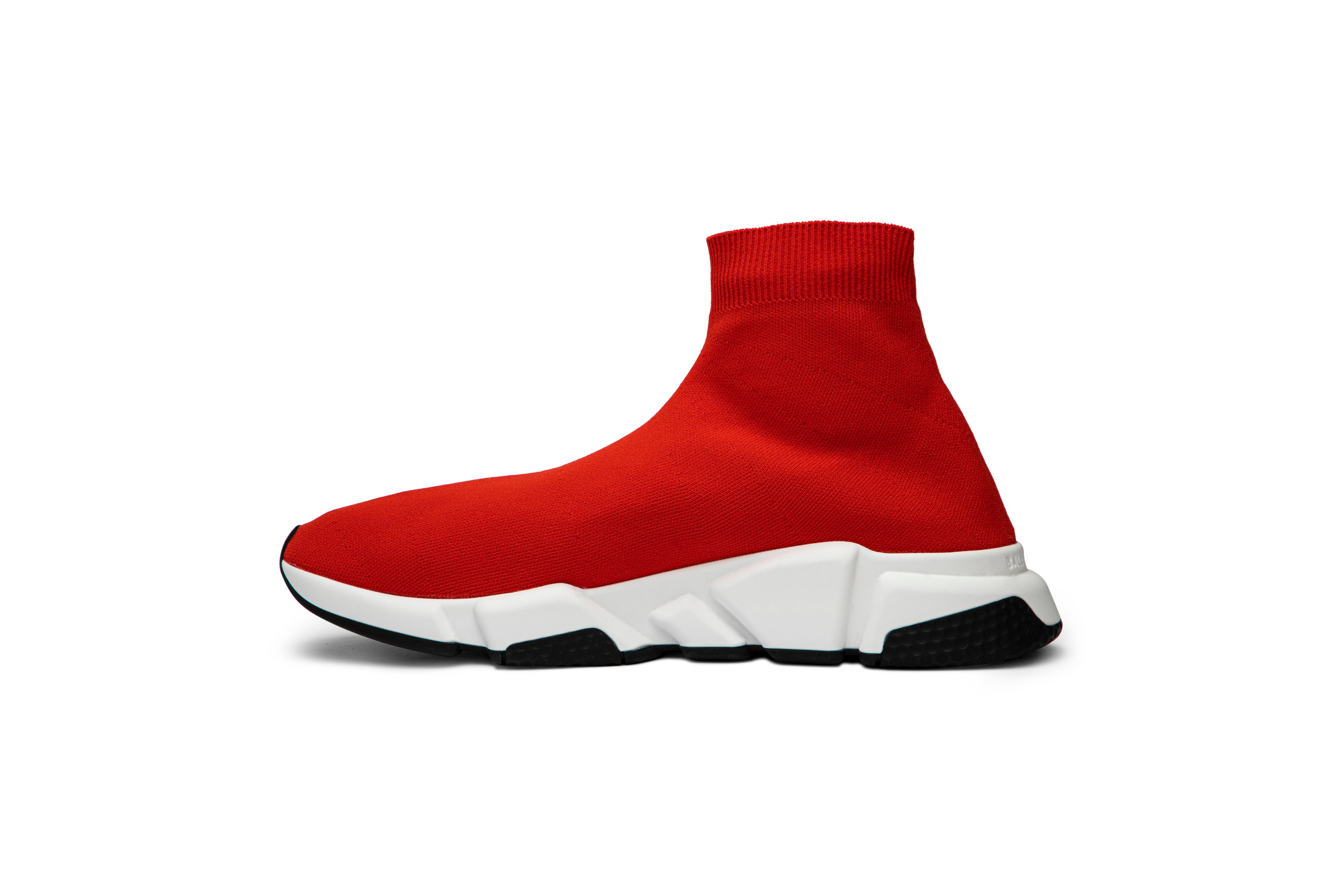 Balenciaga  Speed Trainer Red and White  YouTube