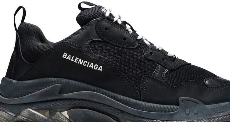 Balenciaga triple s black transparent discount