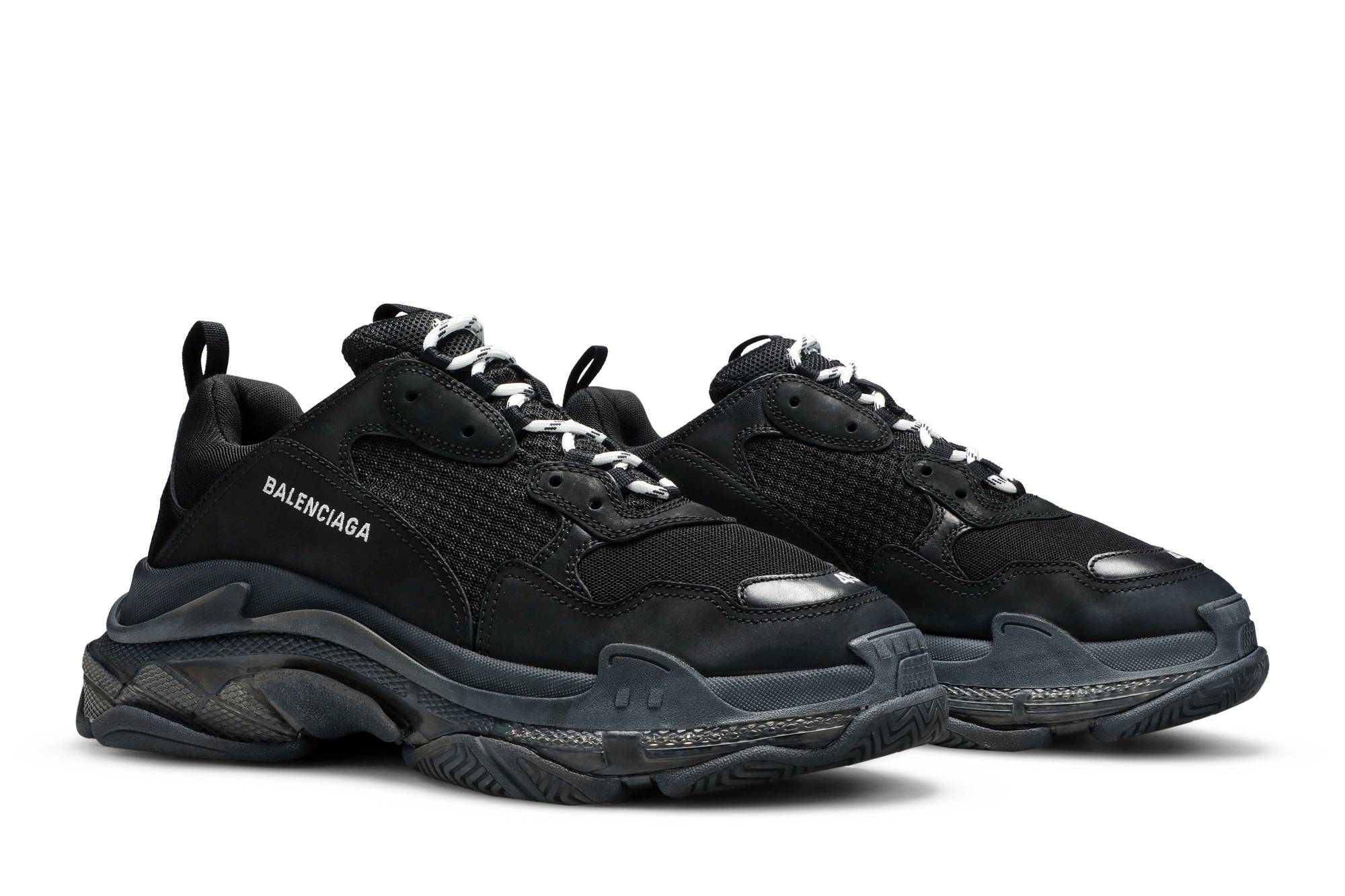 Balenciaga triple s black clear sole best sale