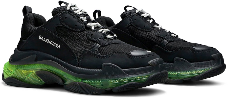 Balenciaga Triple S Black Yellow Fluo 541624 W09ON 1047 541624