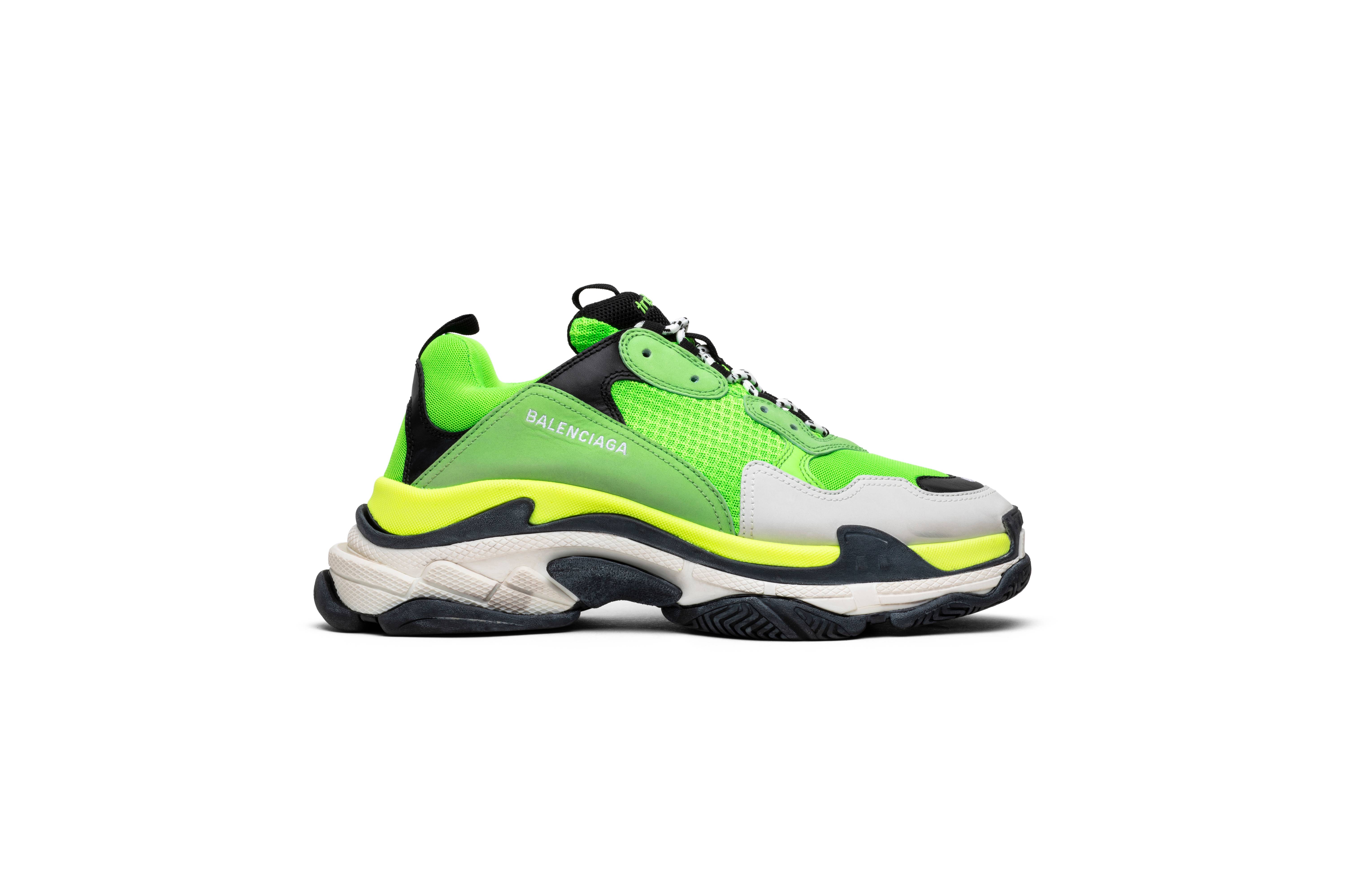 Balenciaga Mens Triple S TrainersSneakers in Fluorescent Yellow  2018  Release Unboxing  Tryon  YouTube