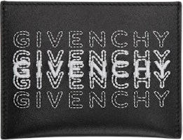 Givenchy BLACK Embroidered Logo Card Holder Givenchy BLACK Embroidered Logo Card Holder