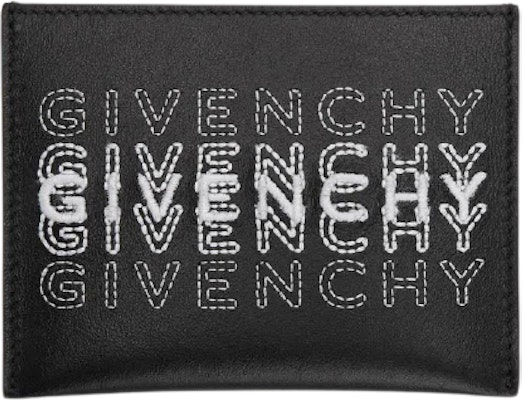 Givenchy BLACK Embroidered Logo Card Holder Buy Givenchy BLACK Embroidered Logo Card Holder