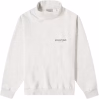 Fear of God ESSENTIALS Mock Neck Crewneck White Fear of God ESSENTIALS Mock Neck Crewneck White