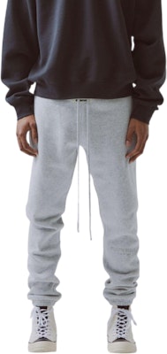 Fear of God Sweatpants Logo Grey Embroidered Buy Fear of God Sweatpants Logo Grey Embroidered