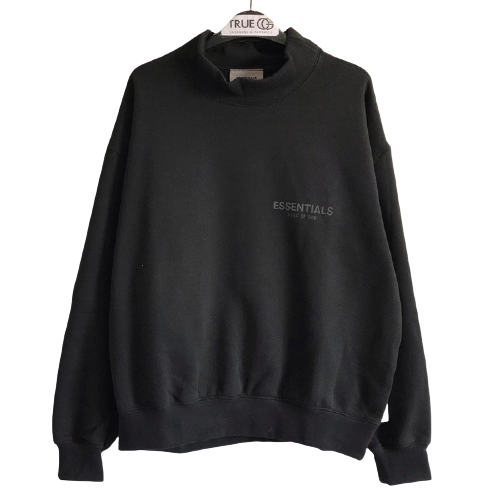 Fear of God ESSENTIALS Mock Neck Crewneck Black