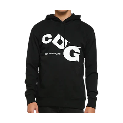 CDG Tilt Logo Black Hoodie