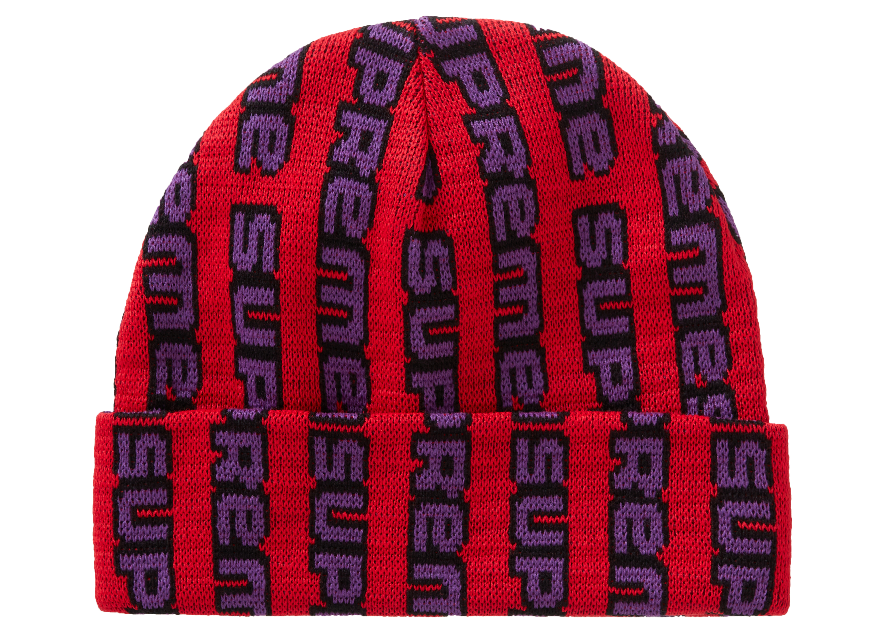 Supreme Vertical Logo Beanie Red - Novelship