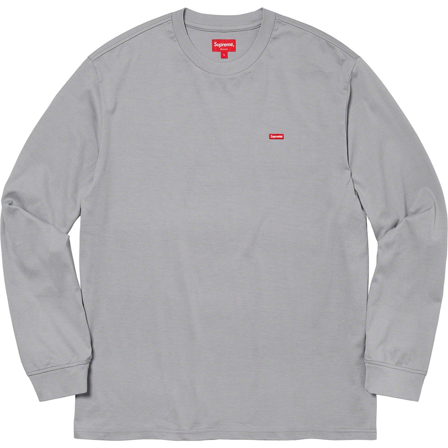 Supreme Small Box L/S Tee Grey - Novelship