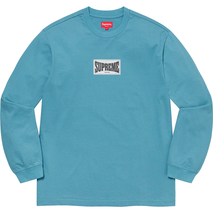 Supreme Woven Label L/S Top Slate - Novelship