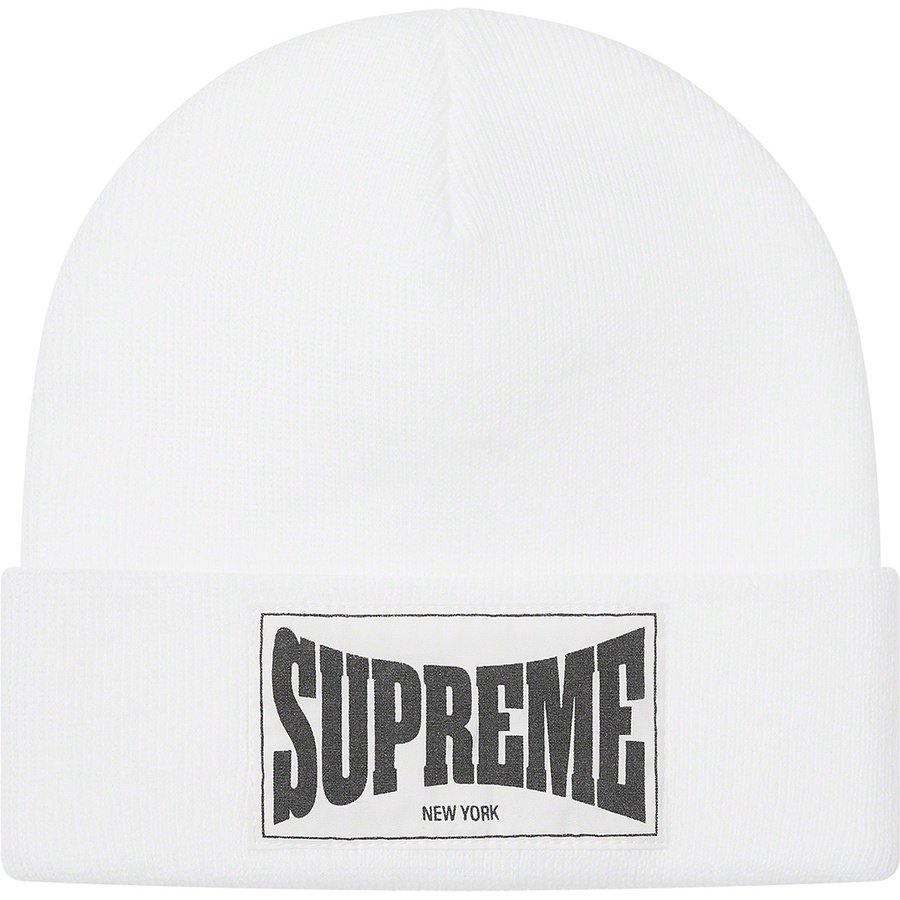 Supreme Woven Label Beanie White - Novelship