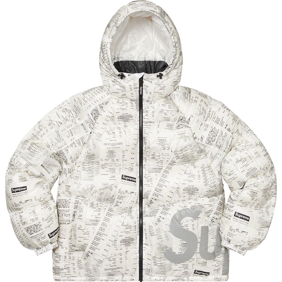 Supreme Hooded Down Down Jacket Receipts - Novelship