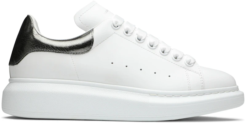 Women Alexander McQueen Oversized Sneaker Bleach White Silver