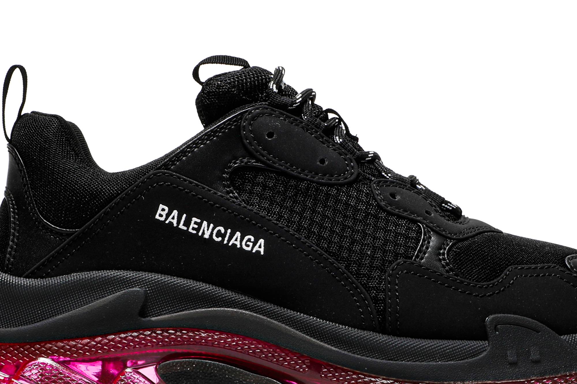 Order 巴黎世家 Triple S 運動鞋 '透明鞋底 - 黑粉霓虹' 541624W2FR11053