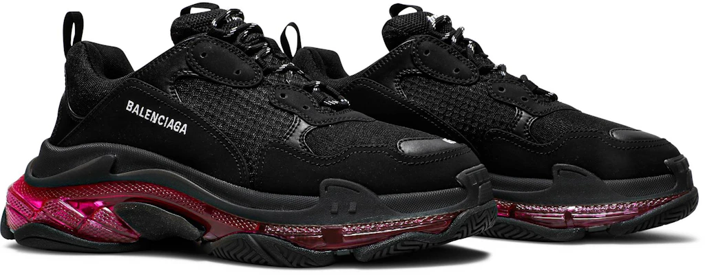 Balenciaga triple hot sale s black transparent