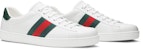 구찌 에이스 레더 '화이트' 스니커즈   (Gucci Ace Leather 'White' Sneakers) 386750 A3830 9071