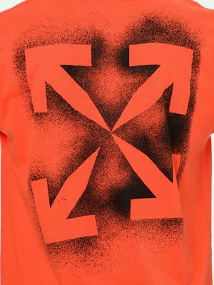 Off-White Stencil Short Sleeve Slim T-shirt Orange Black Order Off-White Stencil Short Sleeve Slim T-shirt Orange Black
