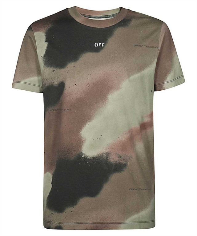Buy Off-White Camo Stencil Kaos Slim Pendek