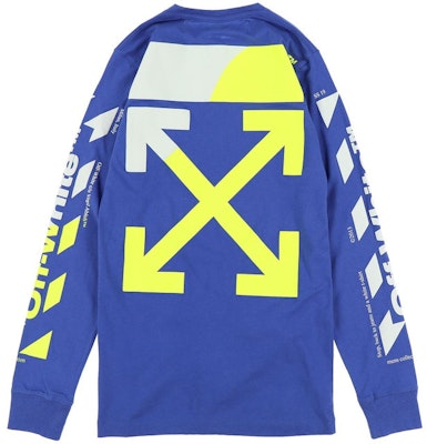 Off-White 'Diag Split' Manga Larga Azul Amarillo Buy Off-White 'Diag Split' Manga Larga Azul Amarillo
