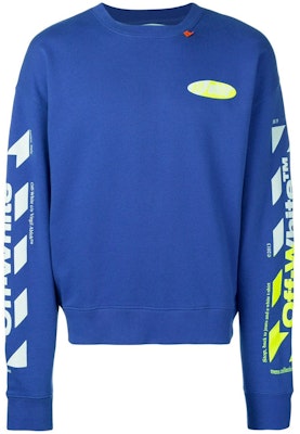 Off-White 'Diag Split' Manga Larga Azul Amarillo Order Off-White 'Diag Split' Manga Larga Azul Amarillo