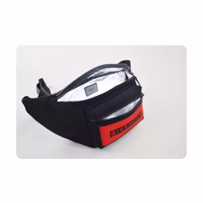 Givenchy Box Logo Waist Bag Black Red