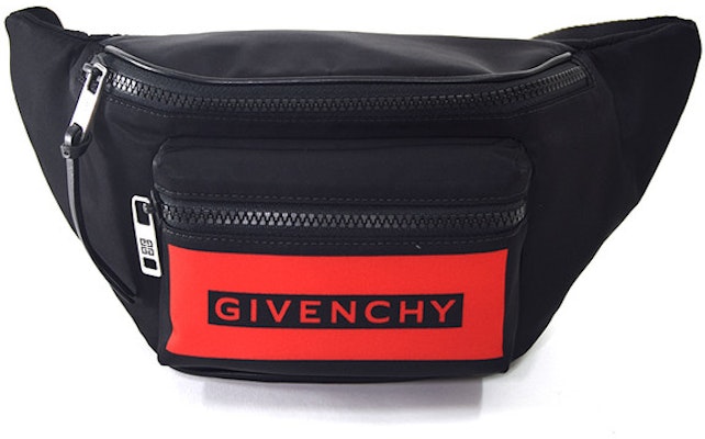 Givenchy Box Logo Waist Bag Black Red Order Givenchy Box Logo Waist Bag Black Red