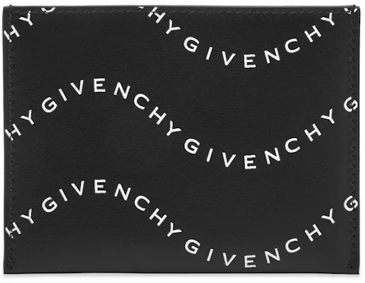 Givenchy Black Wave Logo Card Holder Buy Givenchy Black Wave Logo Card Holder