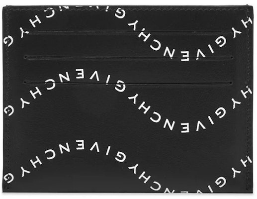 Givenchy Black Wave Logo Card Holder Lookbook Givenchy Black Wave Logo Card Holder