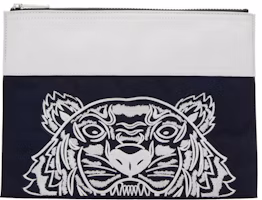 Kenzo Tiger Navy White Pouch Kenzo Tiger Navy White Pouch