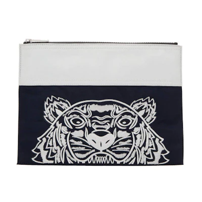 Kenzo Tiger Navy White Pouch