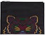 Kenzo Tiger Yellow Maroon Pouch