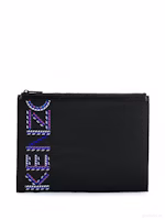 Kenzo Logo Black Purple Pouch Kenzo Logo Black Purple Pouch