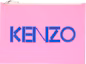 Buy Kenzo Pink Logo Colorblock A4 Pouch (Full leather)