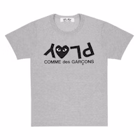 Comme des Garçons "PLAY WORDS" GREY T-SHIRT ( A HEART) Men Comme des Garçons "PLAY WORDS" GREY T-SHIRT ( A HEART) Men