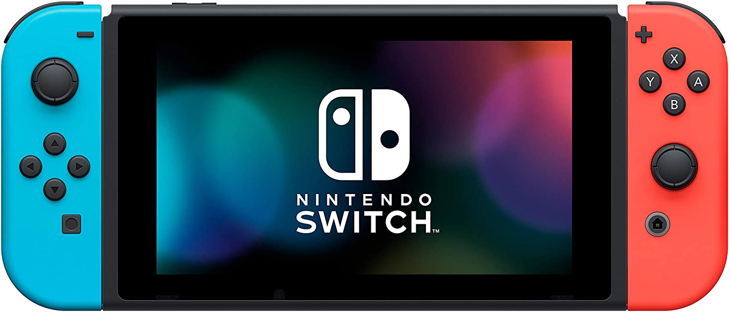 Nintendo Switch Console, Extended Battery Life, Red/Blue