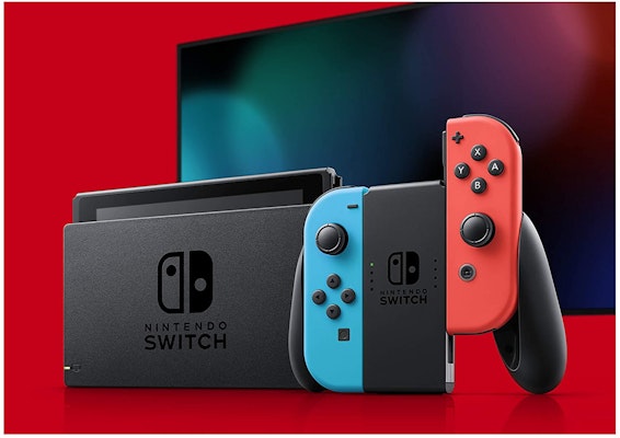 Nintendo Switch Console, Extended Battery Life, Red/Blue Sizing Nintendo Switch Console, Extended Battery Life, Red/Blue