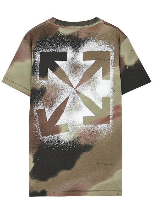 Buy Off-White 迷彩图案短袖T恤
