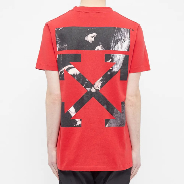 Off‑White Caravaggio Arrows S/S Over T‑shirt Red - Novelship