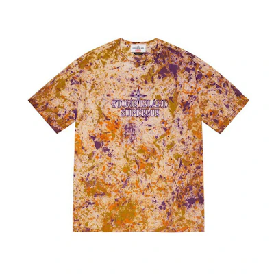 Supreme Stone Island Embroidered Logo SS Top Coral