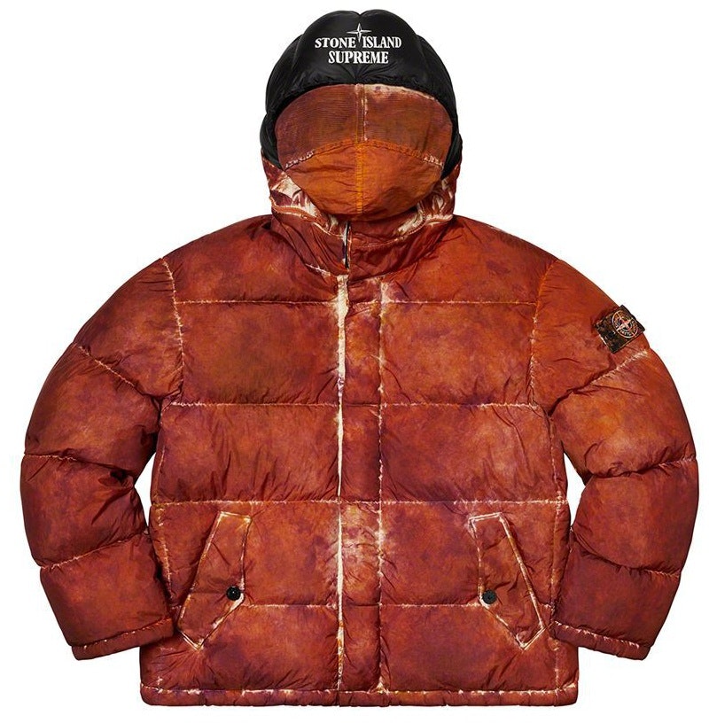 supreme-stone-island-painted-camo-crinkle-down-jacket-coral