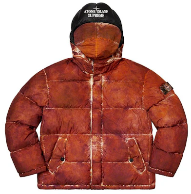 Supreme x Stone Island 涂绘迷彩皱纹羽绒服 珊瑚色 Buy Supreme x Stone Island 涂绘迷彩皱纹羽绒服 珊瑚色