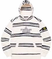 Supreme x Stone Island Warp Stripe Hooded Sweatshirt White Supreme x Stone Island Warp Stripe Hooded Sweatshirt White
