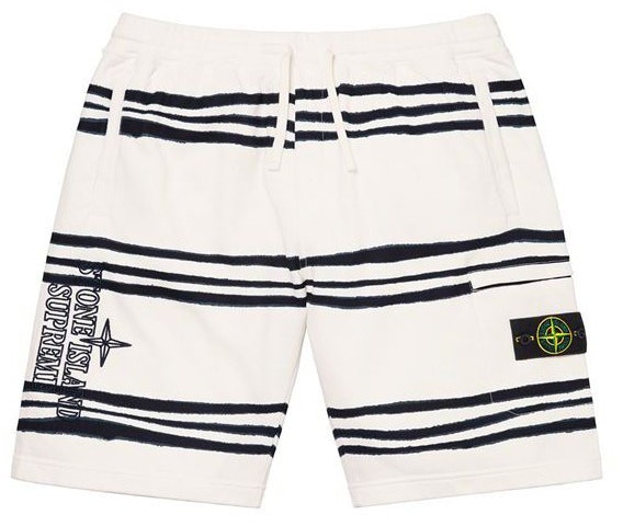 supreme-stone-island-warp-stripe-sweatshort-white