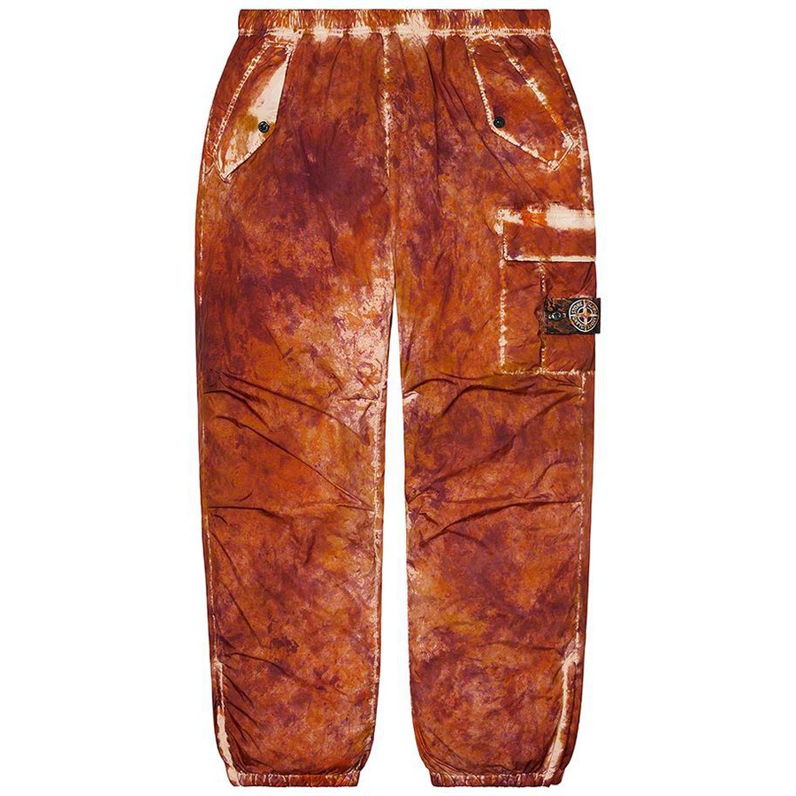 Supreme x Stone Island Painted Camo Nylon Cargo Pant Coral - Novelship